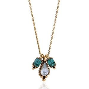 *BELLA* Gold x Stone Teardrop Fashion Necklace